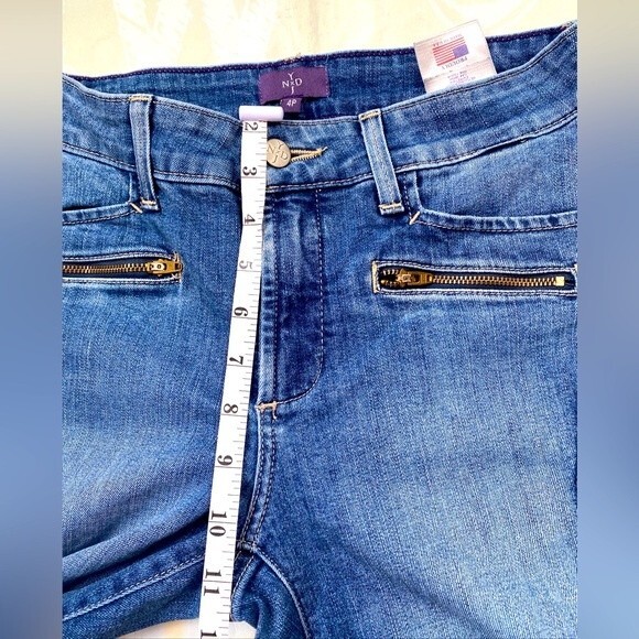 NYDJ Women Petite Blue Jeans Size 4P Cotton Lift Tuck Technology skinny Legging